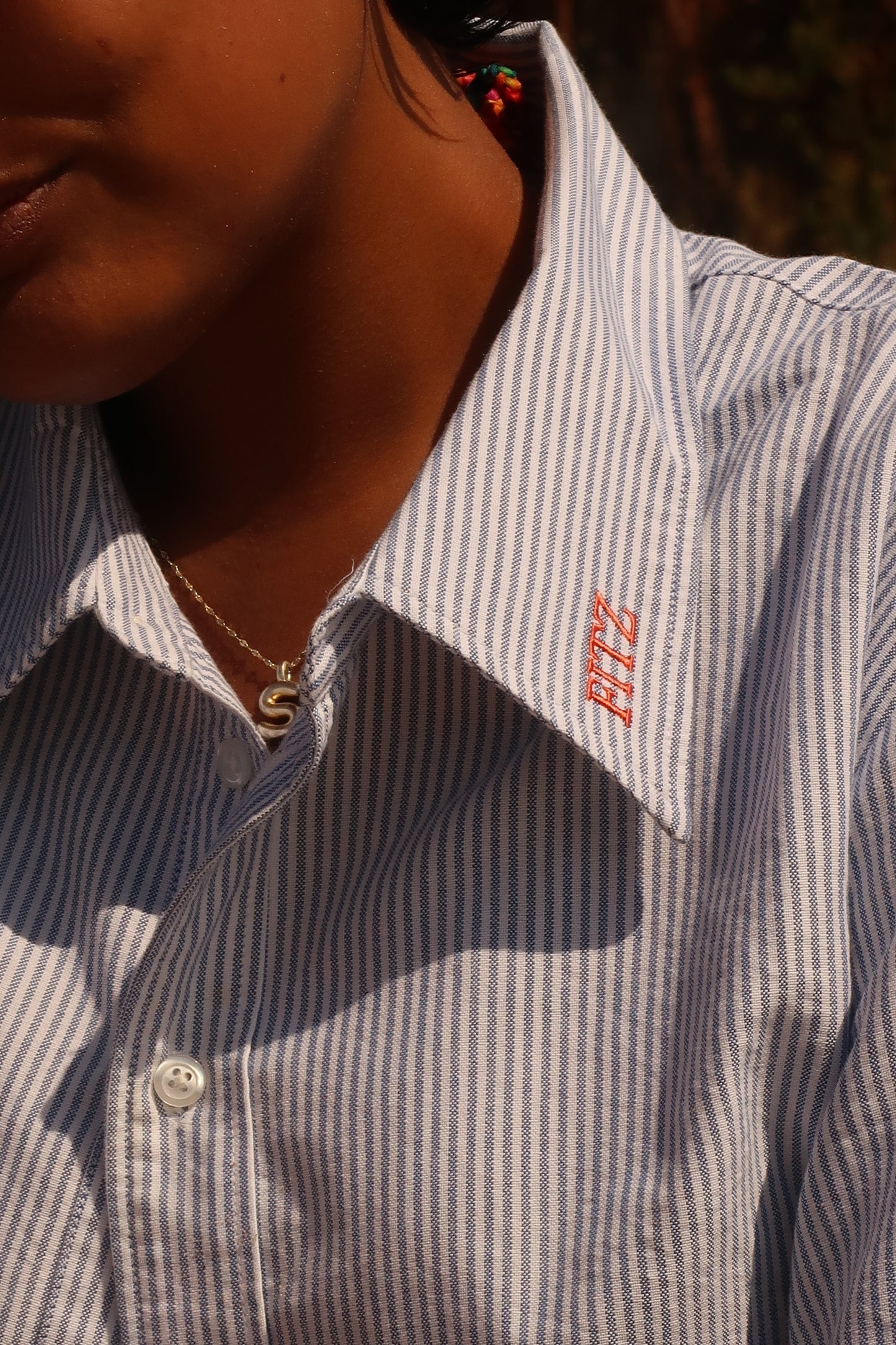 Cropped Stripe Shirt