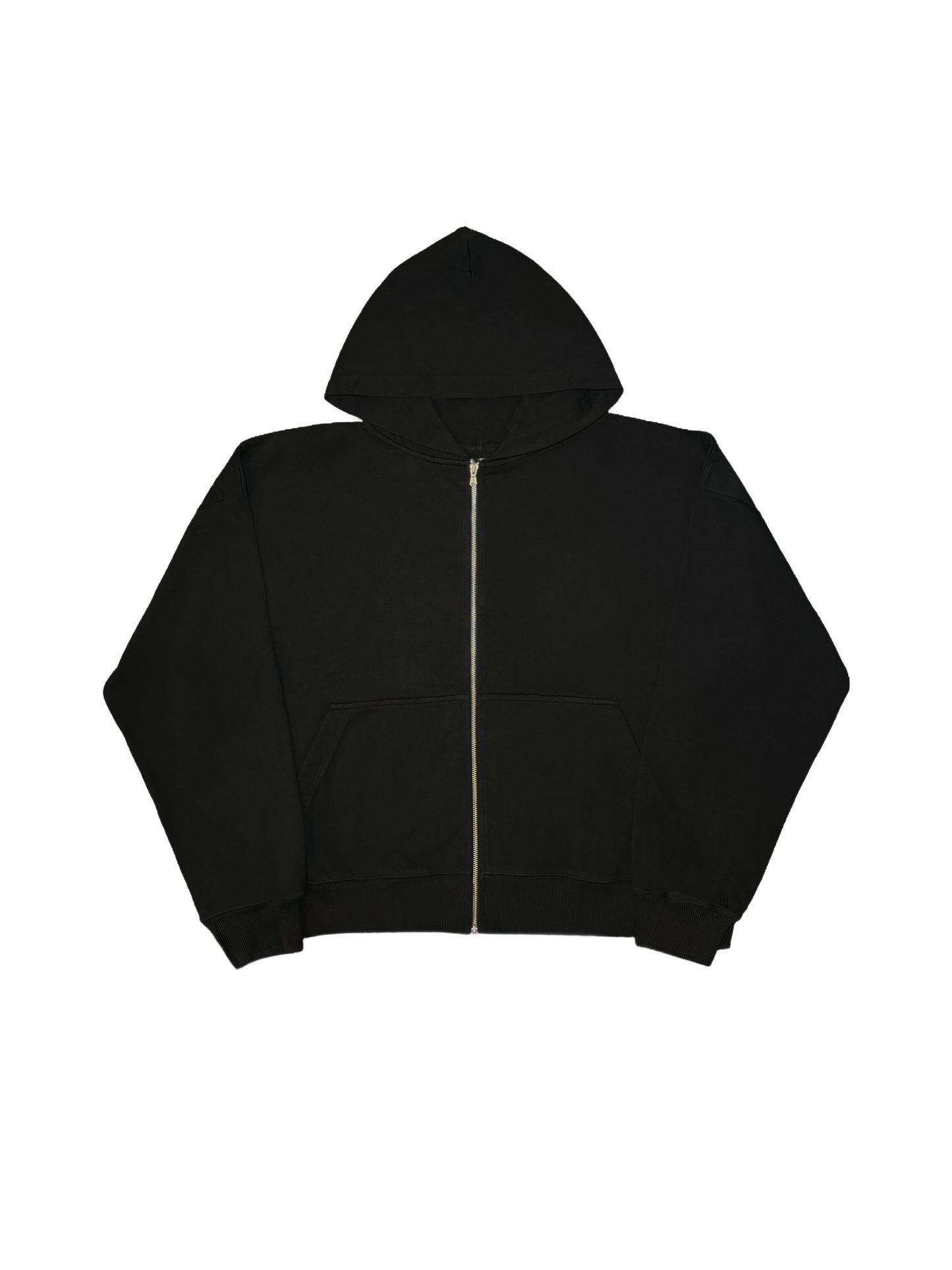 Black Zip Up Hoodie – Heavyweight Double Zip Streetwear