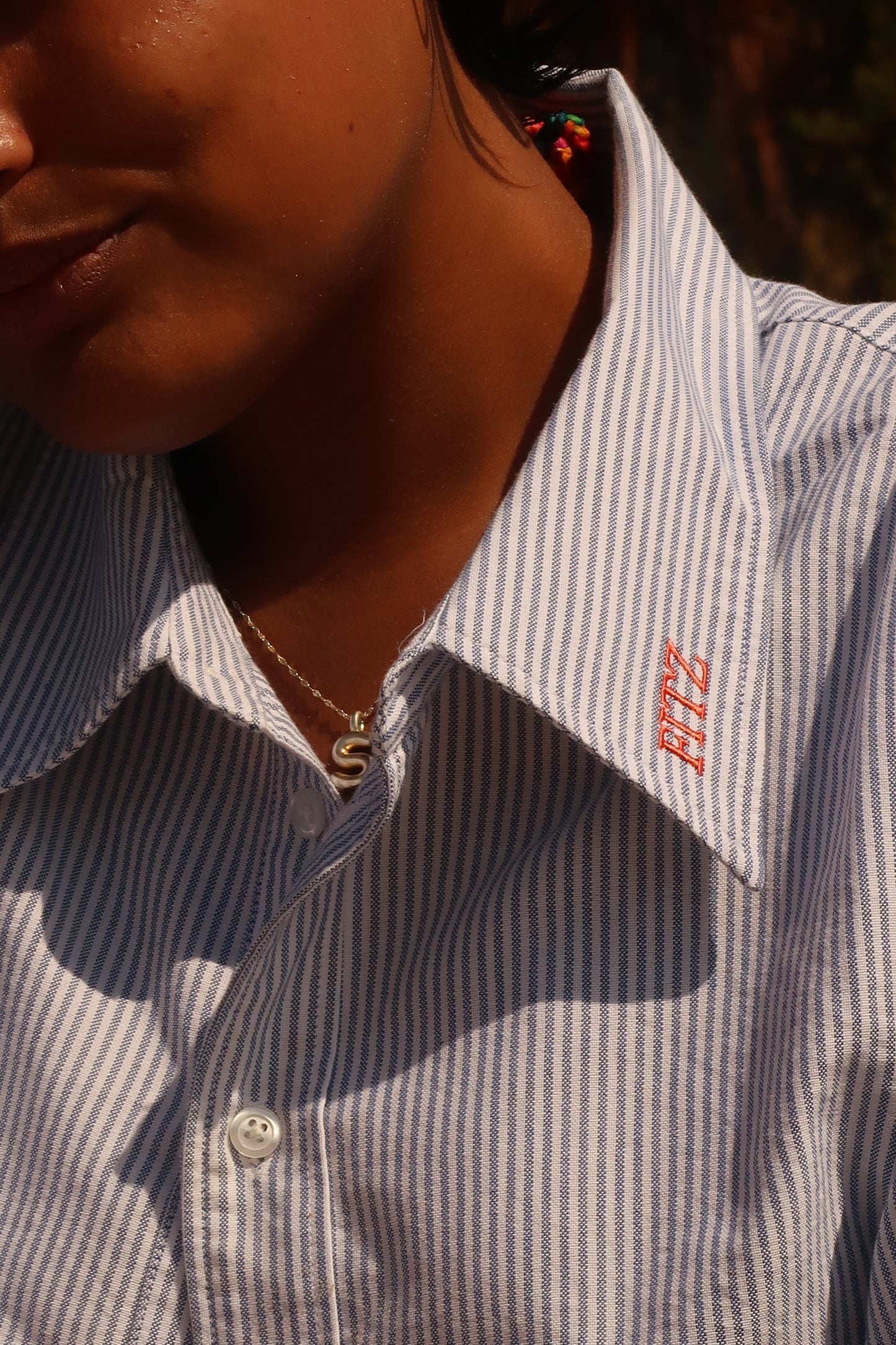 Cropped Stripe Shirt