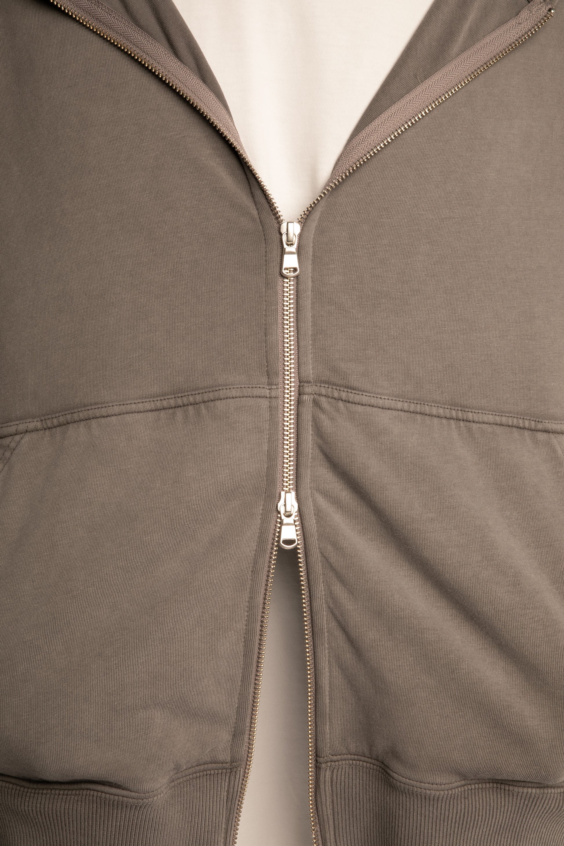 Grey Zip Up Hoodie – Heavyweight Premium Streetwear